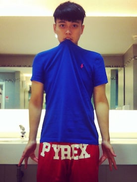 「PYREX VISION（パイレックスヴィジョン）のアイテム（その他パンツ）」を使った、Jessさん（メンズ・170cm）の夏コーディネート