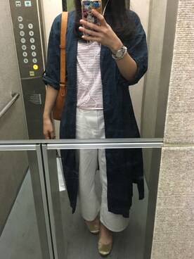 「PEAKS PEAK（ピークスピーク）のアイテム」を使った、きんめさん（レディース・163cm）の夏コーディネート