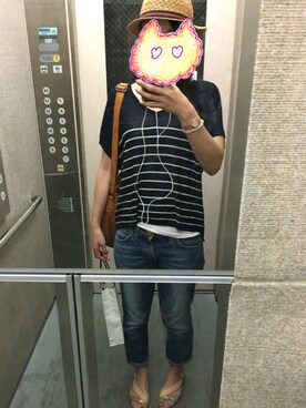 「PEAKS PEAK（ピークスピーク）のアイテム」を使った、きんめさん（レディース・163cm）の夏コーディネート