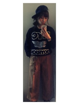 「JOYRICH」｜「アイテム（スウェット）」を使った、まゆみんずろっくさん（レディース・163cm）の冬コーディネート