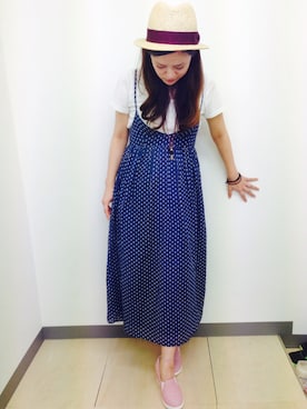 「植物柄」｜onesachiさん（レディース・155cm）の夏コーディネート