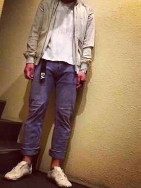 「MARTIN MARGIELA（マルタンマルジェラ）のアイテム（ブルゾン）」を使った、SupNIKE'nさん（メンズ・175cm）の冬コーディネート