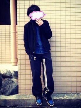 「MARTIN MARGIELA（マルタンマルジェラ）のアイテム（ブルゾン）」を使った、SupNIKE'nさん（メンズ・175cm）の冬コーディネート