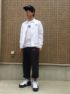 「nike sb 」｜「アイテム（ナイロンジャケット）」を使った、SupNIKE'nさん（メンズ・174cm）の春コーディネート