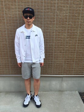 「nike sb 」｜「アイテム（ナイロンジャケット）」を使った、SupNIKE'nさん（メンズ・174cm）の春コーディネート