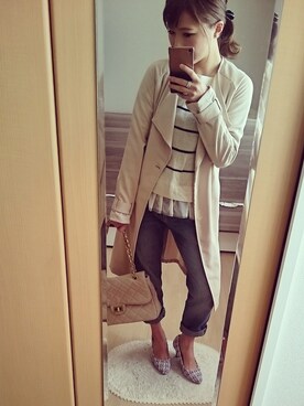 「D&G（ディーアンドジー）のアイテム（腕時計）」を使った、Risaさん（レディース・152cm）の春コーディネート