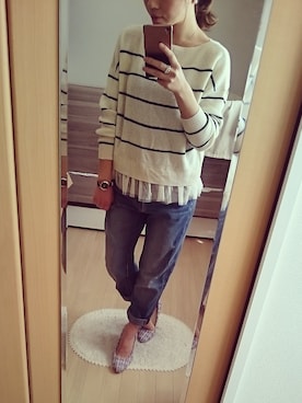 「D&G（ディーアンドジー）のアイテム（腕時計）」を使った、Risaさん（レディース・152cm）の春コーディネート