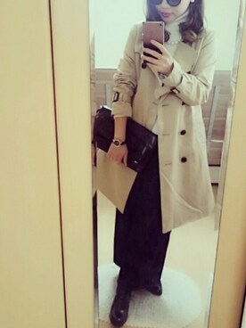 「D&G（ディーアンドジー）のアイテム（腕時計）」を使った、Risaさん（レディース・152cm）の冬コーディネート