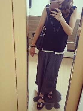 「D&G（ディーアンドジー）のアイテム（腕時計）」を使った、Risaさん（レディース・152cm）の夏コーディネート