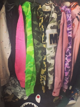 「A BATHING APE（アベイシングエイプ）のアイテム（その他アウター）」を使った、casperさん（レディース・168cm）の秋コーディネート