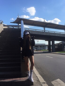 「A BATHING APE（アベイシングエイプ）のアイテム（その他アウター）」を使った、casperさん（レディース・168cm）の秋コーディネート