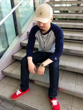 「Levi's」｜「アイテム（キャップ）」を使った、naoさん（メンズ・170cm）の春コーディネート