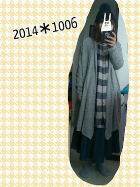 「B.L.U.E（ビーエルユーイー）のアイテム（帽子）」を使った、なるいろ。さん（レディース・148cm）の秋コーディネート