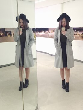 「PULL&BEAR（プルアンドベア）のアイテム（フォーマルスーツ/小物）」を使った、joyce wongさん（レディース・156cm）の冬コーディネート