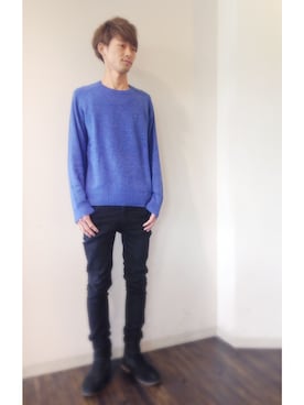 「#秋服」｜「アイテム（パンツ）」を使った、NYNY河原町三条さん（メンズ・172cm）の秋コーディネート