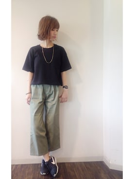 「ガウチョパンツ」｜NYNY河原町三条さん（レディース・165cm）の春コーディネート