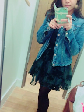 「ZARA（ザラ）のアイテム（デニムジャケット、ブルー系）」を使った、YuiBou♡さんの春コーディネート