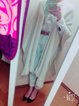 「EMODA（エモダ）のアイテム（デニムパンツ、ブルー系）」を使った、YuiBou♡さんの春コーディネート