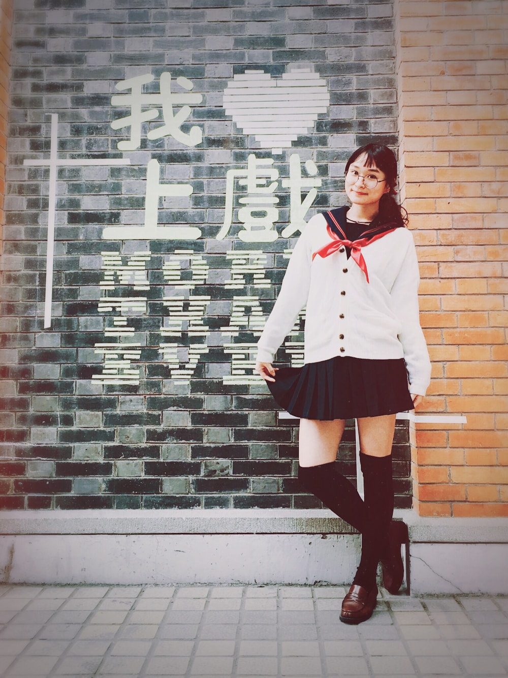 「no brandのアイテム（トップス、ホワイト系）」を使った、木小树さん（レディース・160cm）の冬コーディネートの1枚目の写真