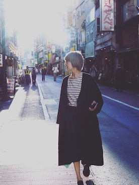 「HARE（ハレ）のアイテム（その他アウター）」を使った、 シ ノ ☽さん（レディース・161cm）の春コーディネート