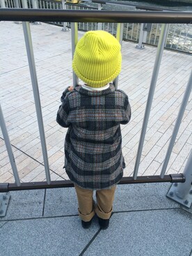 「アイテム（シャツワンピース）」を使った、おはなさん（キッズ・100cm）の秋コーディネート