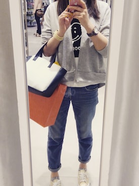 「LUCA/LADY LUCK LUCA（ルカ/レディラックルカ）のアイテム（ナイロンジャケット）」を使った、gengenさん（レディース・165cm）の春コーディネート