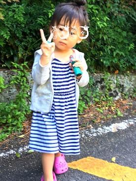 「Carter's（カーターズ）のアイテム（ワンピース）」を使った、cocomamaさん（キッズ・90cm）の夏コーディネート
