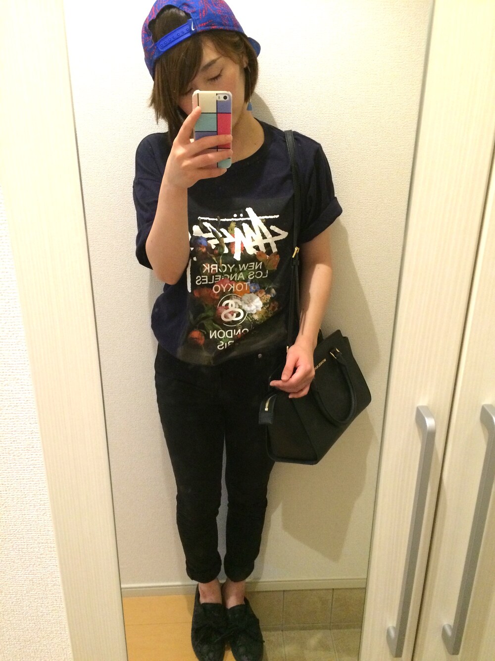 「韓国風コーデ」｜「adidasのAdidas Originals Adidas Santiago Watch ADH2912（アナログ腕時計、ブラック系）」を使った、mamamamaさん（レディース・154cm）の夏コーディネートの1枚目の写真
