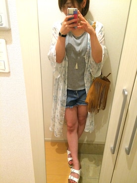 「韓国風コーデ」｜「アイテム（腕時計）」を使った、mamamamaさん（レディース・154cm）の夏コーディネート