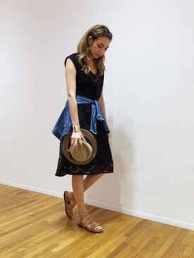 「Paradise Picnic（パラダイスピクニック）のアイテム（ジャケット/アウター）」を使った、Kaylee♡さん（レディース・168cm）の夏コーディネート