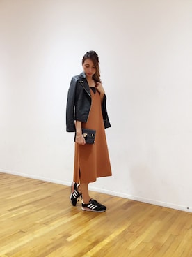 「Paradise Picnic（パラダイスピクニック）のアイテム（ジャケット/アウター）」を使った、Kaylee♡さん（レディース・168cm）の秋コーディネート
