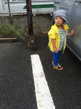 「アイテム（ナイロンジャケット）」を使った、wataru さん（キッズ・80cm）の秋コーディネート