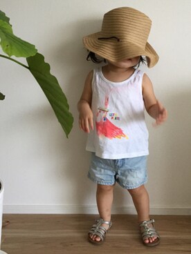 「FLYING TIGERS（フライングタイガー）のアイテム（その他）」を使った、ayatyannさん（キッズ・80cm）の夏コーディネート