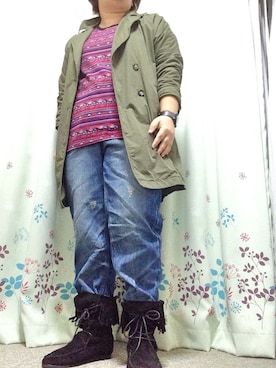 「chico_（チコ）のアイテム（ジャケット/アウター）」を使った、popotarosさん（レディース・156cm）の秋コーディネート