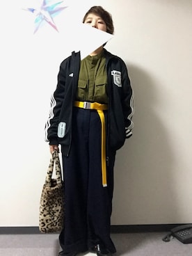「アイテム（ジャージ）」を使った、ユッチさん（レディース・148cm・10代）の冬コーディネート