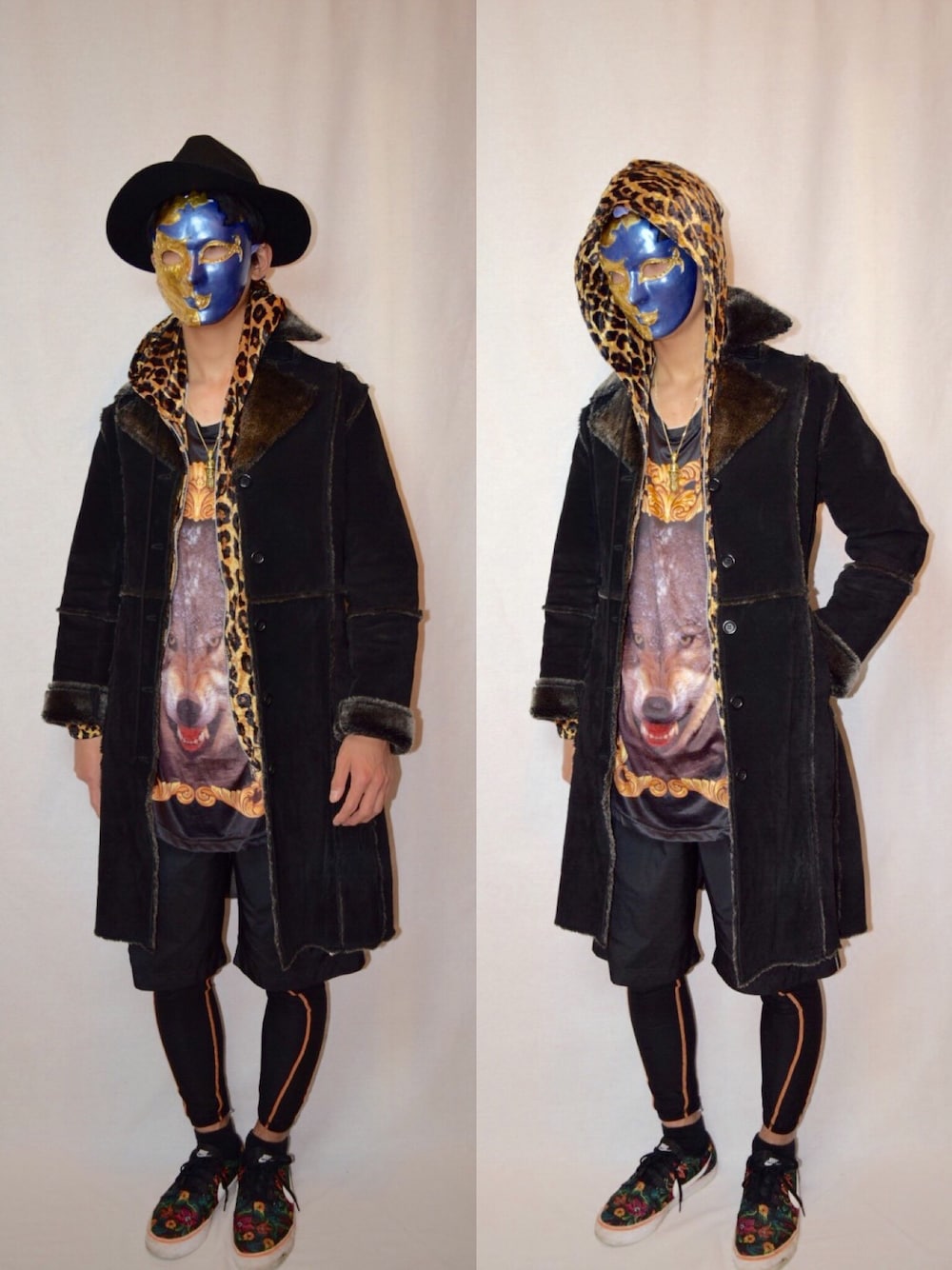 名作WACKOMARIA ワコマリア　ジップパーカー　レオパード柄 名作WACKOMARIA ワコマリア ジップパーカー レオパード柄 リバーシブル