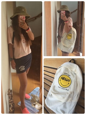 「Cher Shore（シェルショア）のアイテム」を使った、LOCO❤︎さん（レディース・159cm）の夏コーディネート