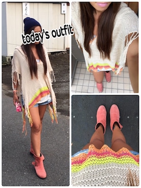 「Planet blue world（プラネットブルーワールド）のアイテム」を使った、LOCO❤︎さん（レディース・159cm）の秋コーディネート