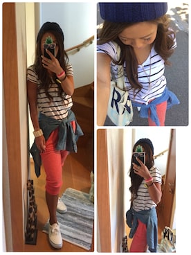 「Planet blue world（プラネットブルーワールド）のアイテム」を使った、LOCO❤︎さん（レディース・159cm）の秋コーディネート