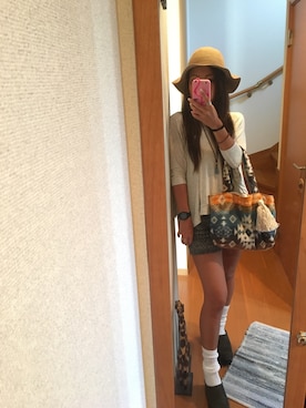 「Planet blue world（プラネットブルーワールド）のアイテム」を使った、LOCO❤︎さん（レディース・159cm）の秋コーディネート