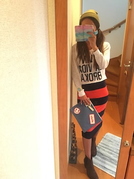 「Planet blue world（プラネットブルーワールド）のアイテム」を使った、LOCO❤︎さん（レディース・159cm）の秋コーディネート