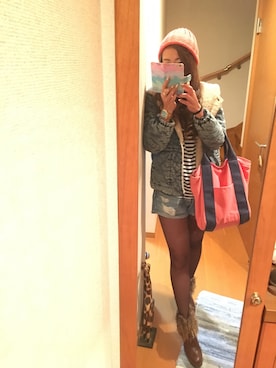 「Planet blue world（プラネットブルーワールド）のアイテム」を使った、LOCO❤︎さん（レディース・159cm）の冬コーディネート