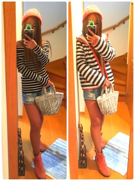 「Planet blue world（プラネットブルーワールド）のアイテム」を使った、LOCO❤︎さん（レディース・159cm）の冬コーディネート