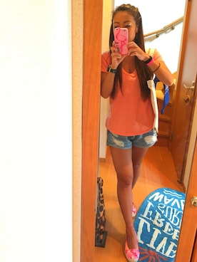 「Planet blue world（プラネットブルーワールド）のアイテム」を使った、LOCO❤︎さん（レディース・159cm）の春コーディネート