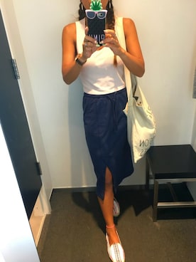 「Planet blue world（プラネットブルーワールド）のアイテム」を使った、LOCO❤︎さん（レディース・159cm）の夏コーディネート