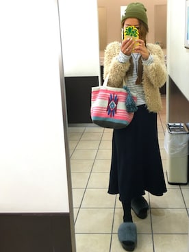 「Planet blue world（プラネットブルーワールド）のアイテム」を使った、LOCO❤︎さん（レディース・159cm）の秋コーディネート