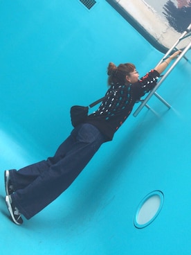 「BLUE BLUE（ブルーブルー）のアイテム（パンツ）」を使った、258445さん（レディース・160cm）の秋コーディネート