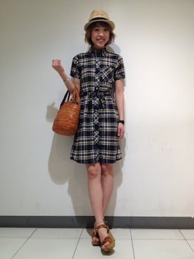 「FWK by engineered garments（エフダブリューケイバイエンジニアドガーメンツ）のアイテム（ワンピース/ドレス）」を使った、eriさん（レディース・170cm）の春コーディネート