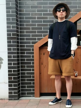 「INST DESIGN WORK（インストデザインワーク）のアイテム」を使った、だいちゃん☆さん（メンズ・175cm）の夏コーディネート