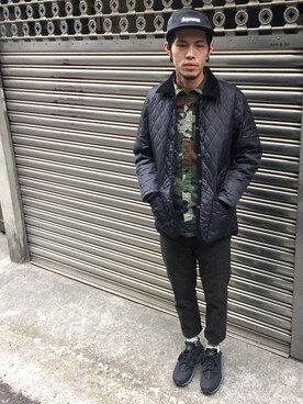 「MUJI」｜「アイテム（その他アウター）」を使った、Harryさん（メンズ・171cm）の冬コーディネート